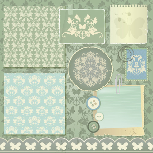 vintage paper with lace vector