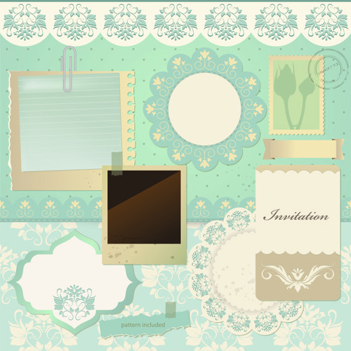 vintage paper with lace vector