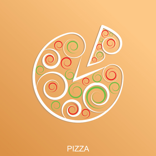 vintage pizza design vector