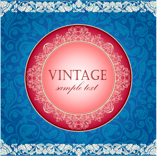 vintage round and square ornament