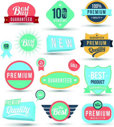 Vintage Sale Badges And Label With Stickers Vector Vectors Graphic Art