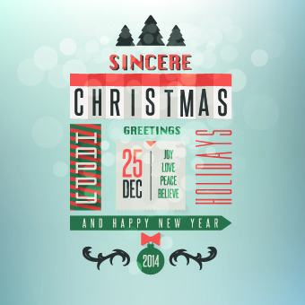 vintage style14 christmas background vector 