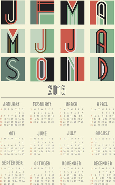 Calendar design vintage vectors free download new collection