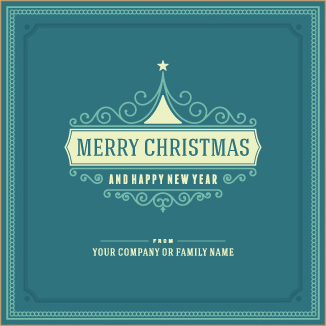 vintage style frames christmas background vector