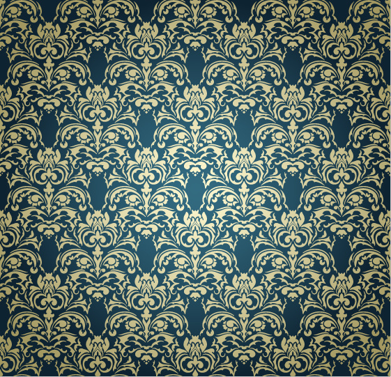 vintage style patterns ornate floral vector 