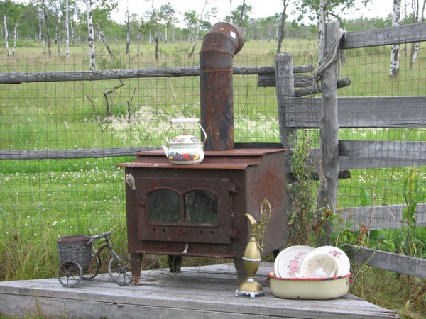 vintage wood stove