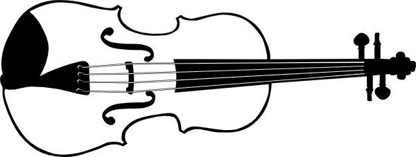 Violin (b And W) clip art