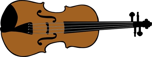 Violin (colour) clip art