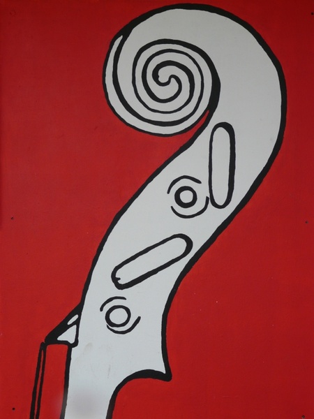 violin snail mural
