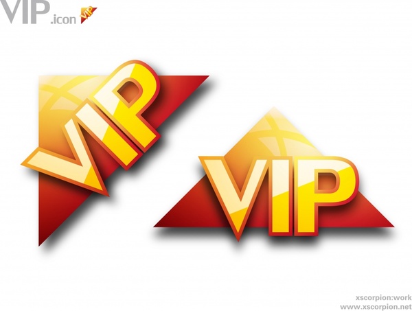 vip signs shiny colored modern text triangle design