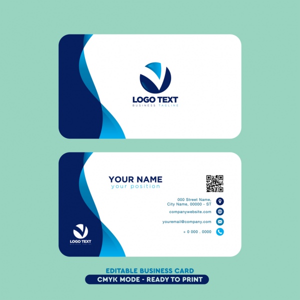 Visiting card Vectors graphic art designs in editable .ai .eps .svg