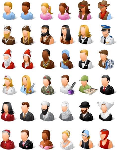 Vista Style People Icons Set icons pack