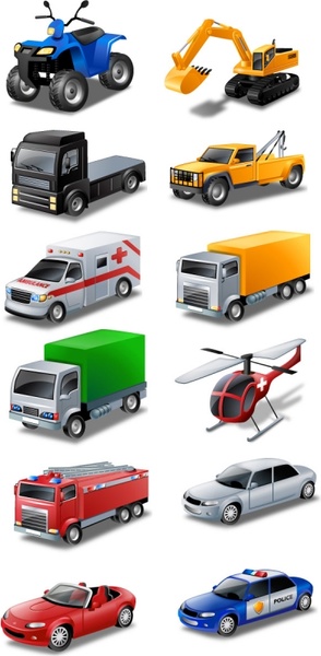 Vista Style Transport Icon Set icons pack