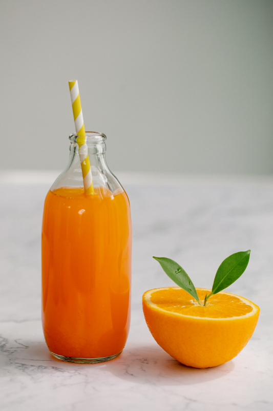 vitamin c backdrop elegant orange slice beverage bottle