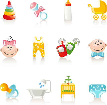 Cute baby icons free vector free vector download (34,212 ...