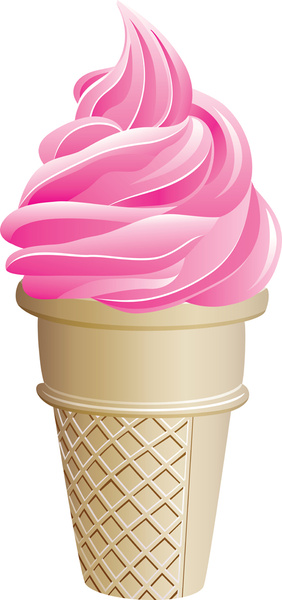 vivid ice cream design elements vector