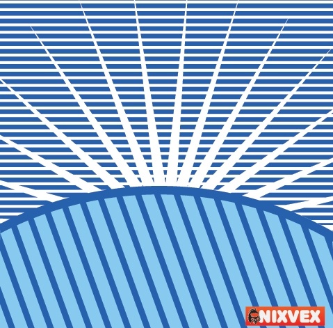 VixVex Free Vector Op Art Background with Sun Burst