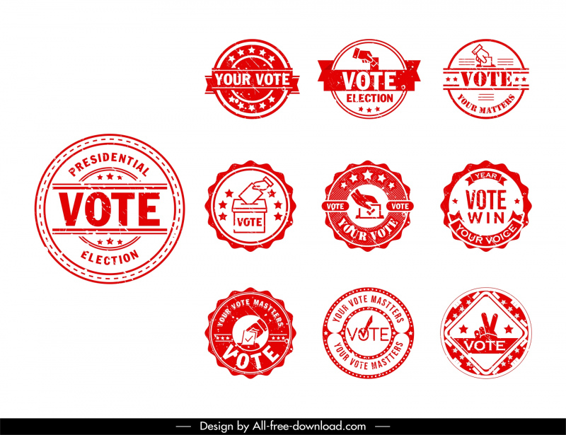 voted stamps templates collection classical symmetry geometry