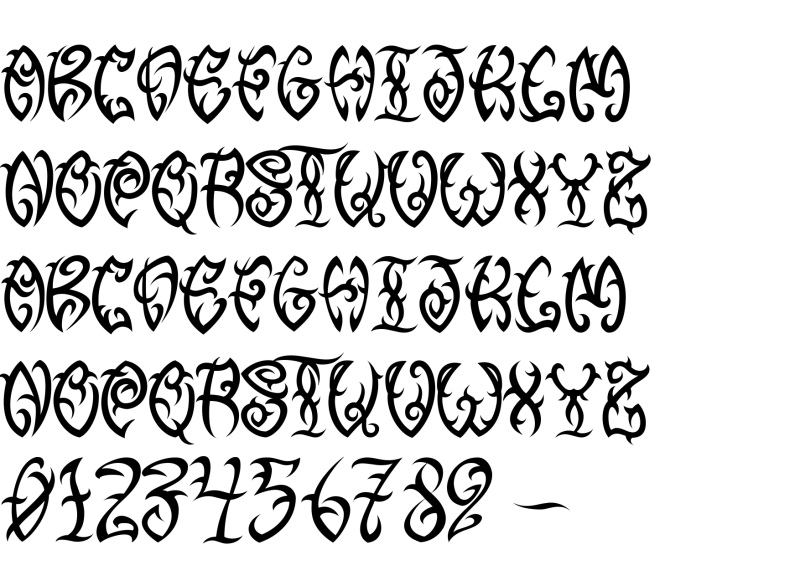 Tribal tattoo font free download 46 truetype .ttf opentype .otf files