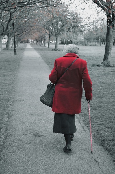 walking old people