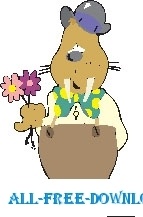 Walrus with Flowers 