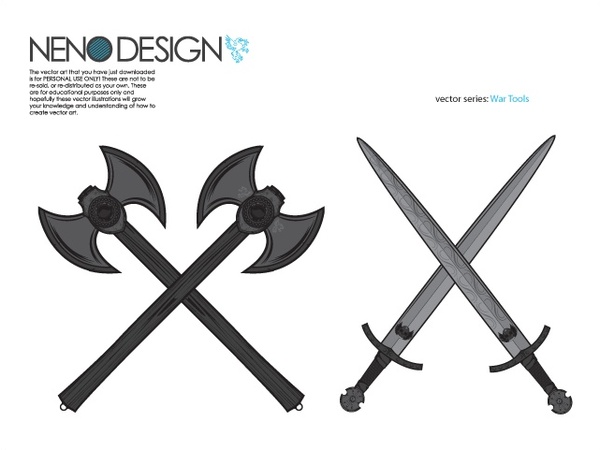 
								War Tools - Axes and Swords							