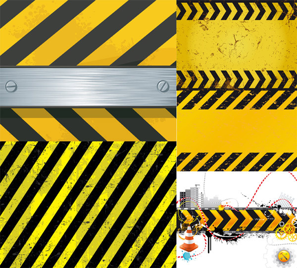 warning band pattern background vector