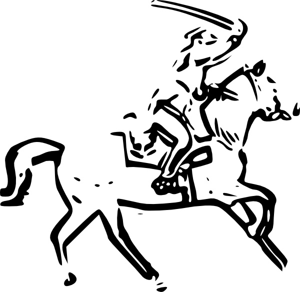 Warrior Horse Sword clip art
