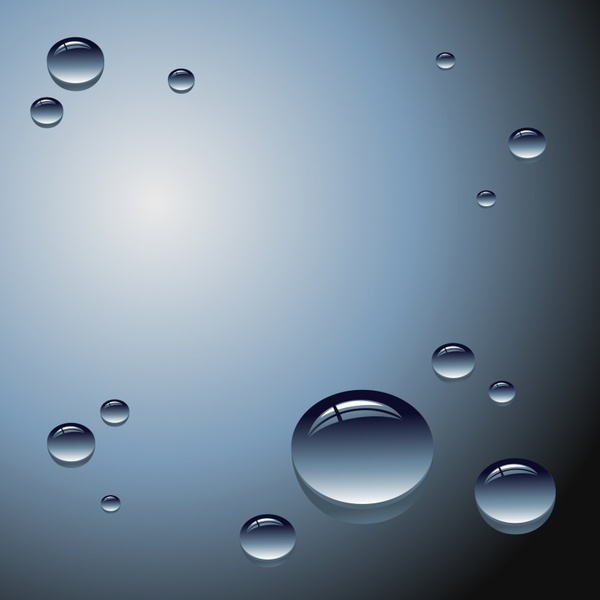 water background wet droplets decor 3d modern design