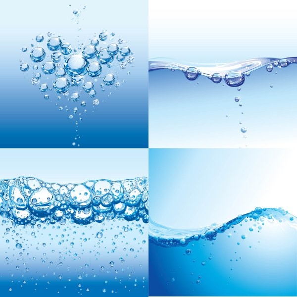 water drops with water vector background