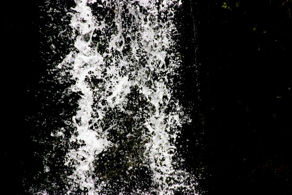 water falling against black background