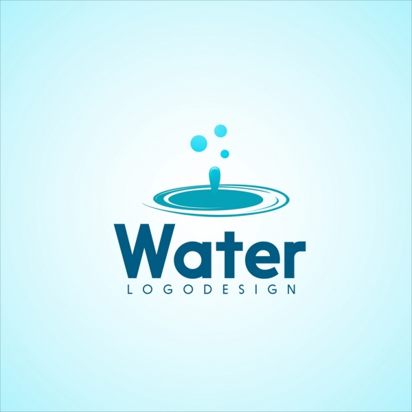 water logo design blue drops icon ornament