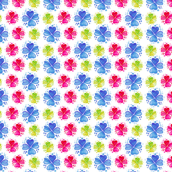 watercolor fashion flower pattern
