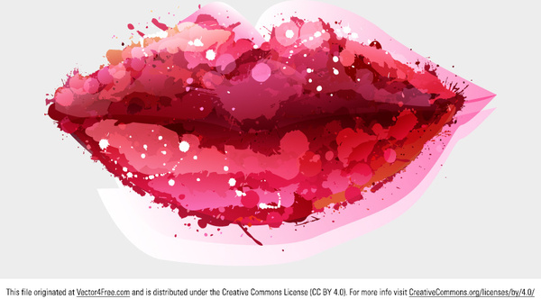 Watercolor Lips Vector Vectors Images Graphic Art Designs In Editable .Ai .Eps .Svg Format Free And Easy Download Unlimit Id:6816392