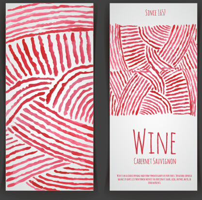 watercolor wine stickers creative vector