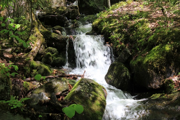 waterfall in the adirondack mountains new york 