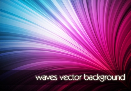 colorful bright waves background shiny twinkling curves design