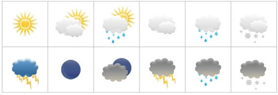 weather and climate icon psd layered