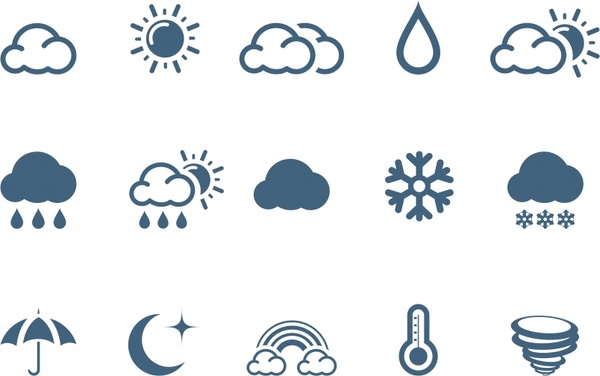 Weather icons vector Free vector in Encapsulated ...