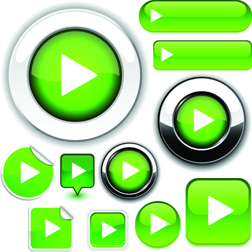 web design elements buttons and stickers vector set