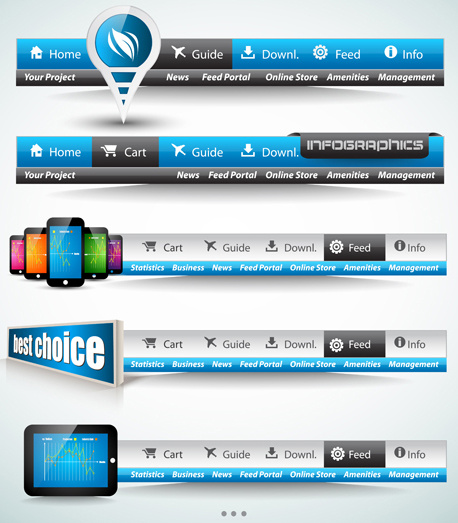 Download Web design vector navigation bar menu free vector download ...