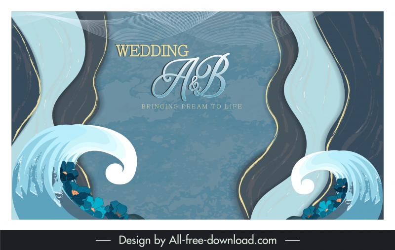 wedding backdrop template dynamic waves