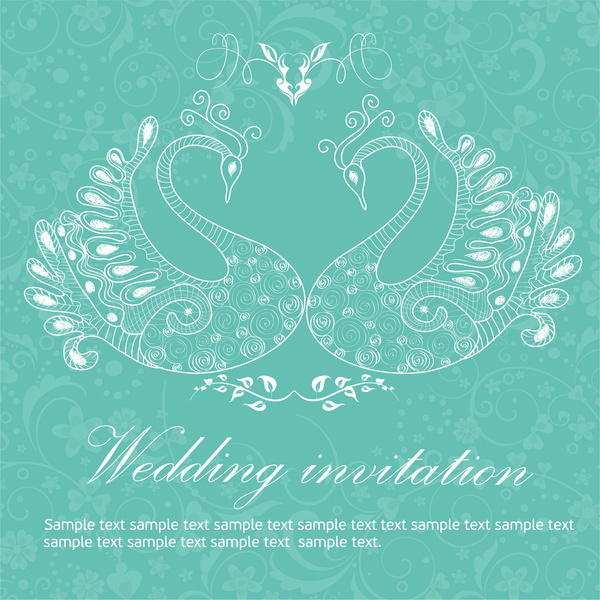 wedding invitation background peacocks 