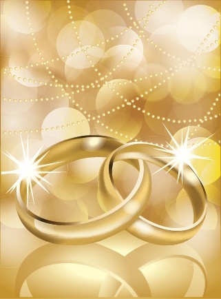 wedding background golden sparkling modern rings bokeh decor