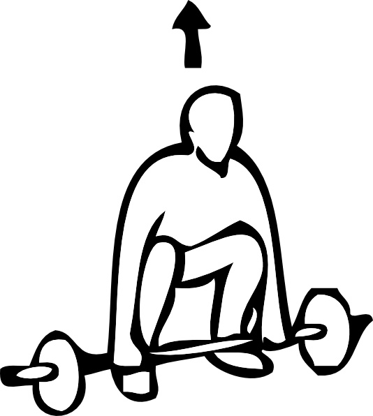 Weight Lifting Outline Sports clip art