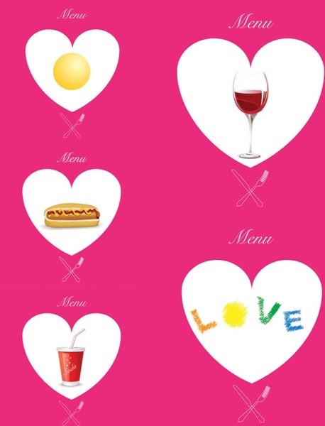 western pink heartshaped graphics vector