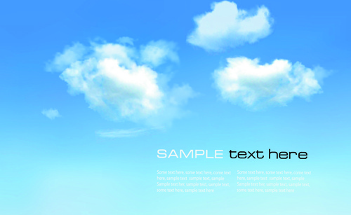 white clouds with blue sky vector