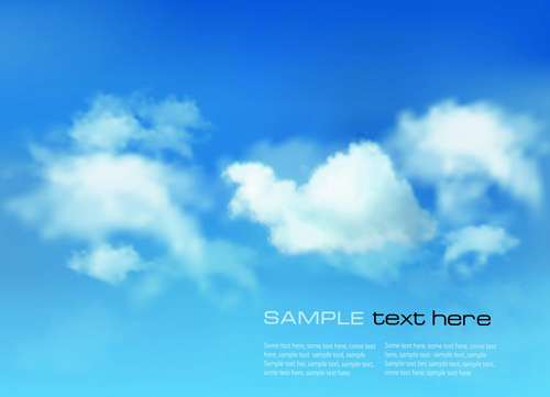 white clouds with blue sky vector
