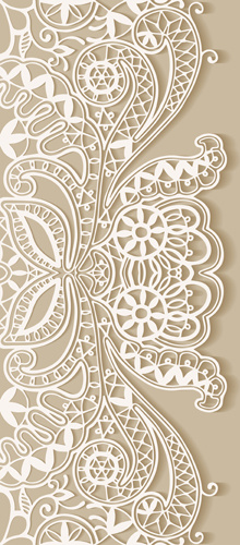 white lace with colored background vector set 