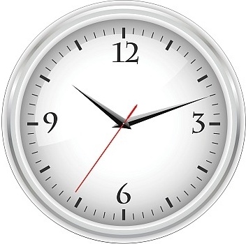White office clock